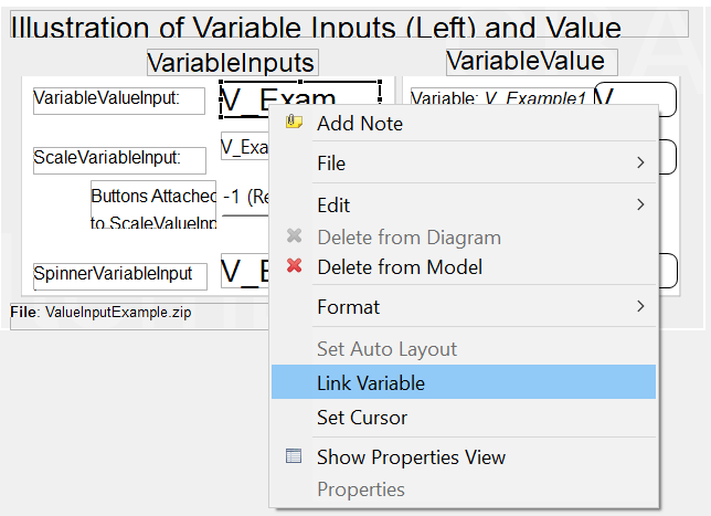 Context menu in the Page Editor to Link Variables.