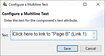 Dialog Configure a Multiline Text.