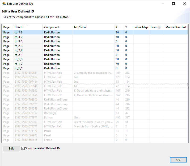 Dialog to Edit User Defined ID of a Project File.